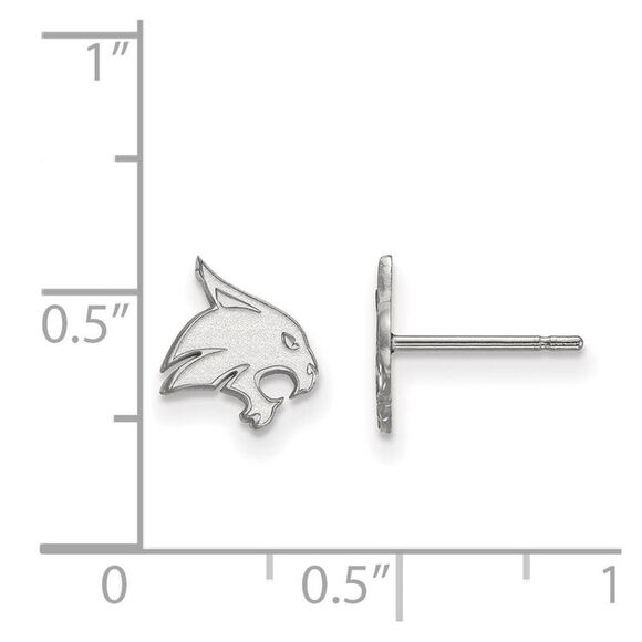 Sterling Silver Texas State University XS (Tiny) Post Earrings - Picture 2 of 3